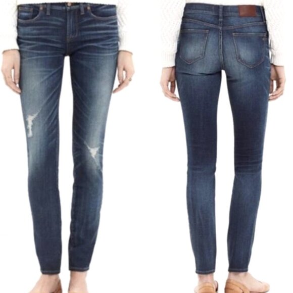 MADEWELL Skinny Skinny Distressed Jeans Size 28 EUC - Picture 1 of 4